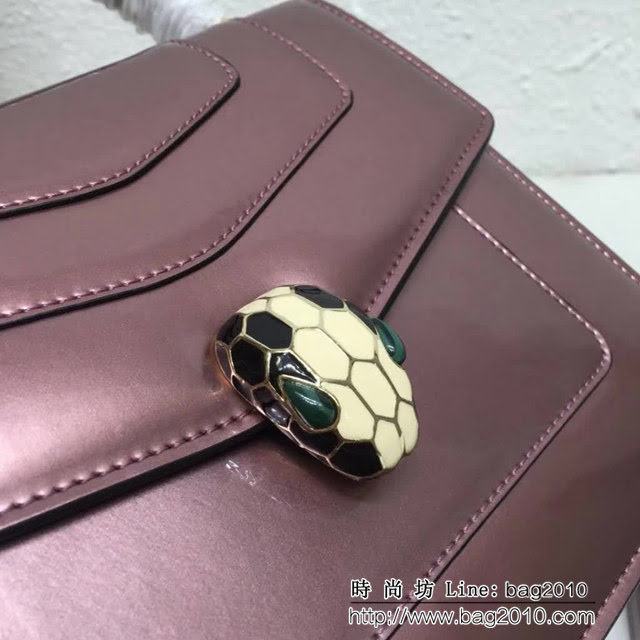 BVLGARI寶格麗 專櫃新款 蛇頭扣環 漆皮手提肩背斜挎包 可拆卸肩帶 38329 FYD1399
